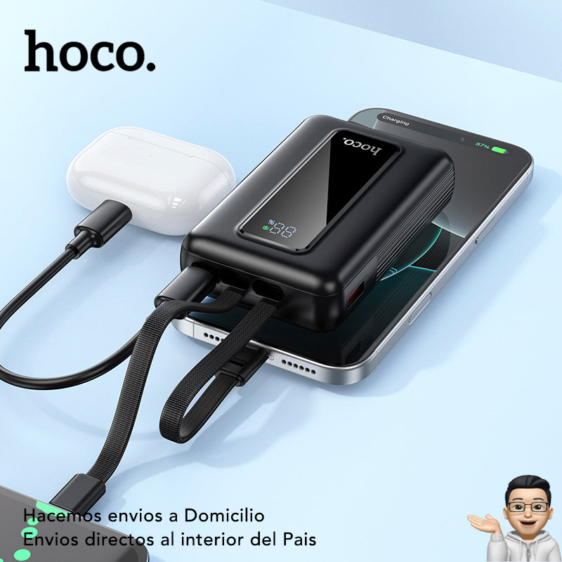 HOCO J162 de 10000 mAh Carga Rápida con Cable