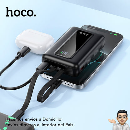 HOCO J162 de 10000 mAh Carga Rápida con Cable