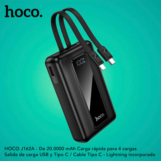 HOCO J162A de 20000 mAh Carga Rápida con Cable