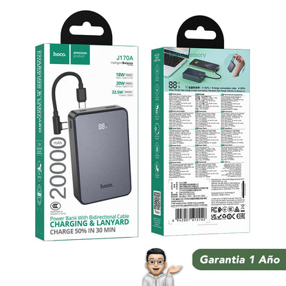 HOCO J170A de 20000 mAh Carga Rápida