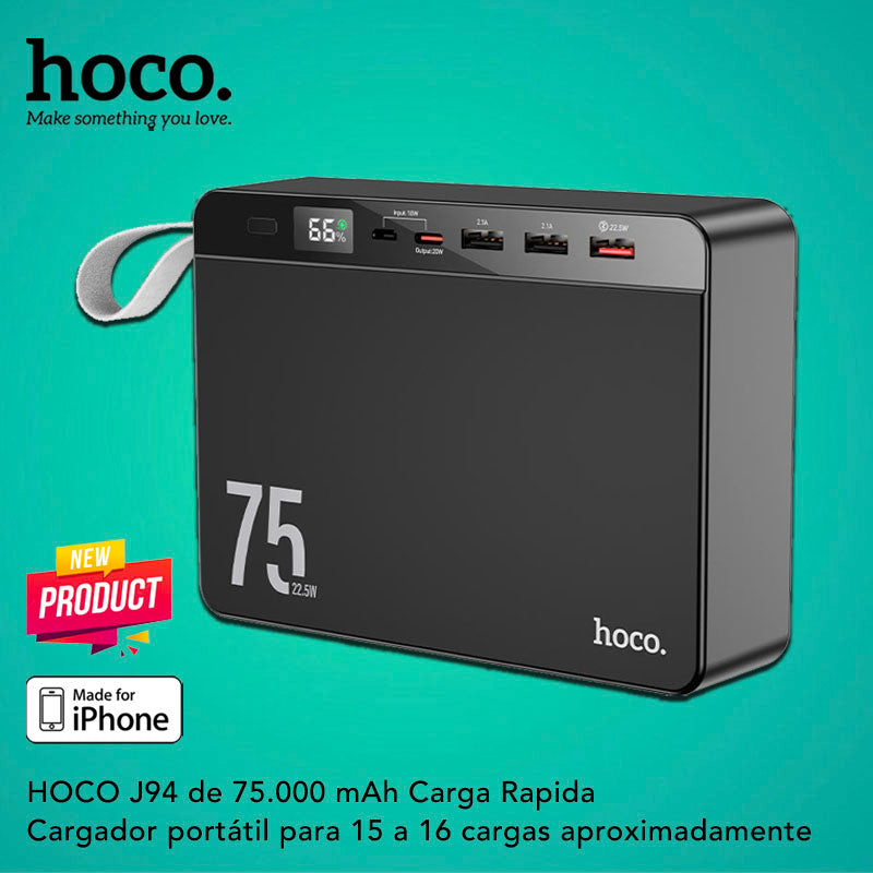 HOCO J94 de 75000 mAh Carga rápida