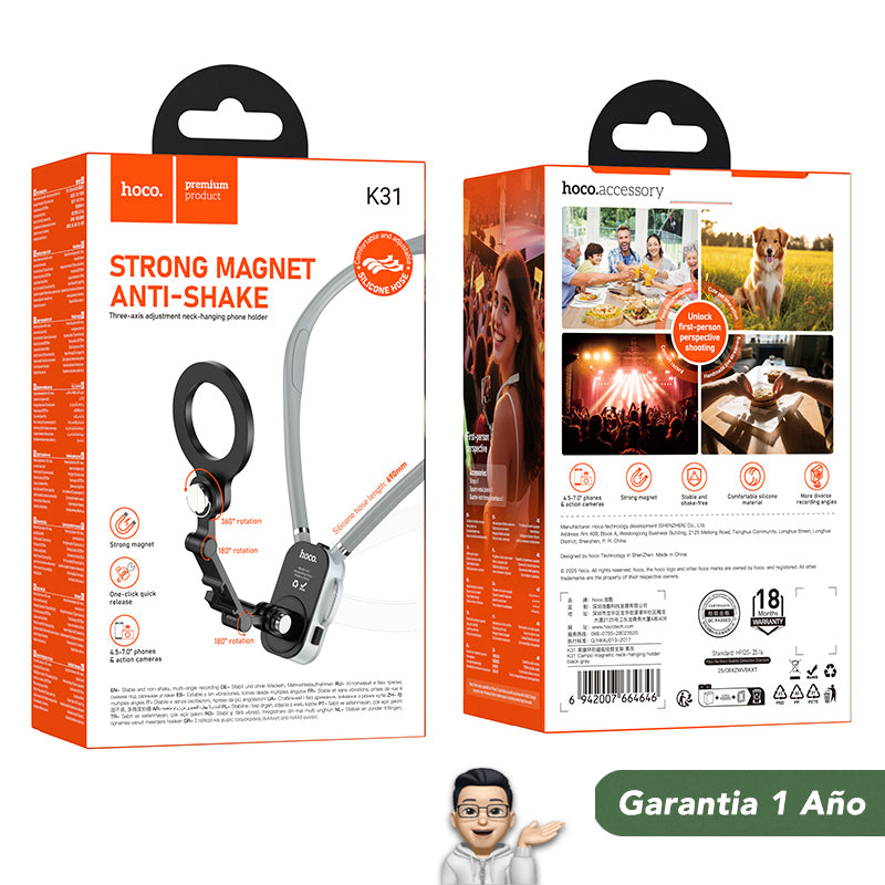 HOCO K31 Soporte magnético para colgar en el cuello