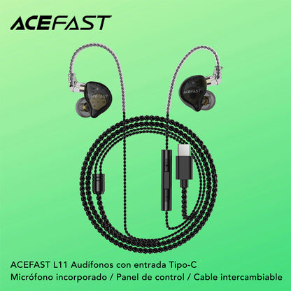 ACEFAST L11 Audífonos Tipo C Hi-Fi