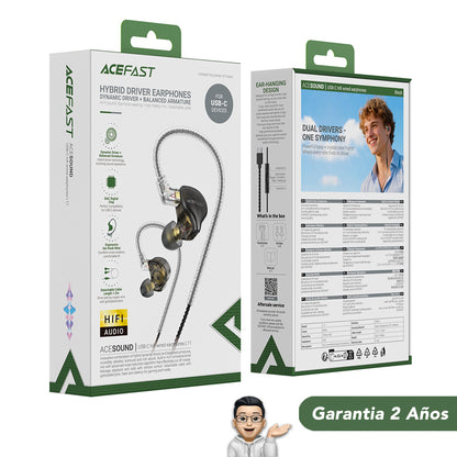 ACEFAST L11 Audífonos Tipo C Hi-Fi