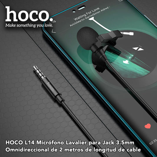 HOCO L14 Micrófono Lavalier Jack 3.5mm