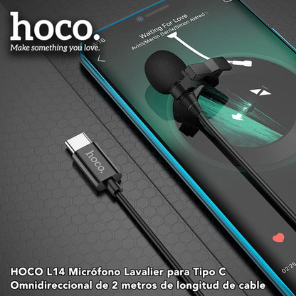 HOCO L14 Micrófono Lavalier Tipo C