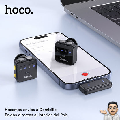 HOCO L17  Micrófono Dual de doble receptor de solapa