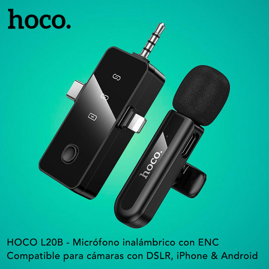 HOCO L20B Micrófono de triple receptor