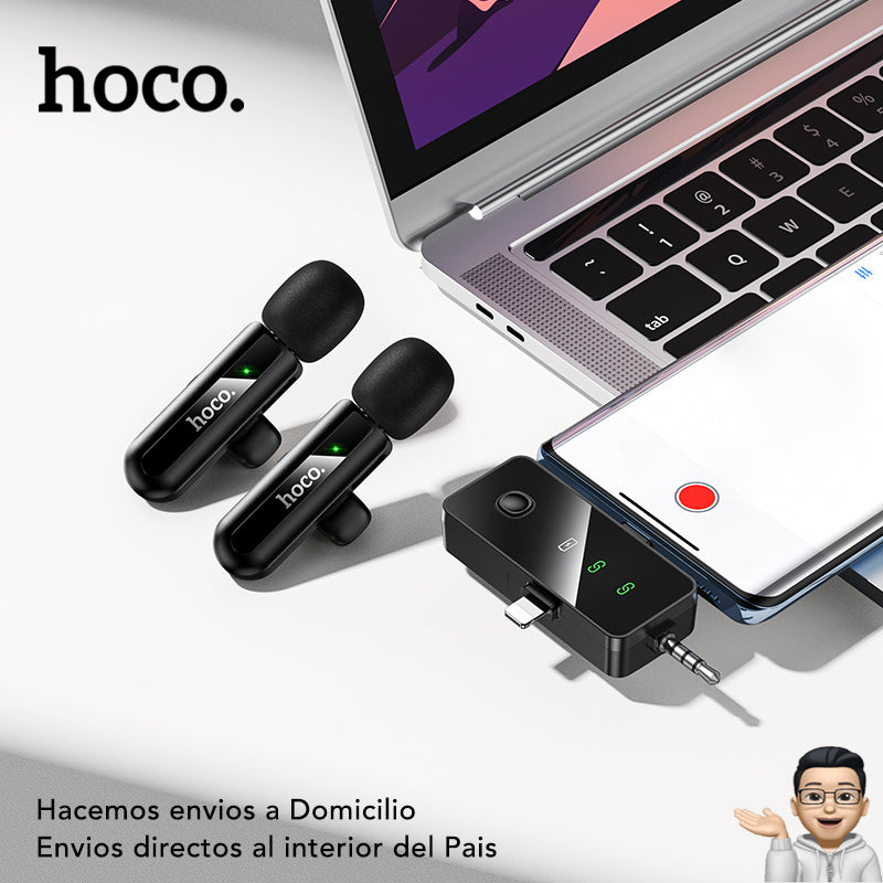 HOCO L20C Micrófono Dual de triple receptor