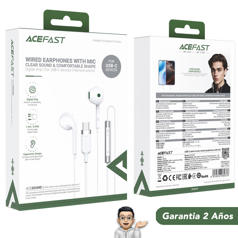 ACEFAST L7 Audífonos Tipo C