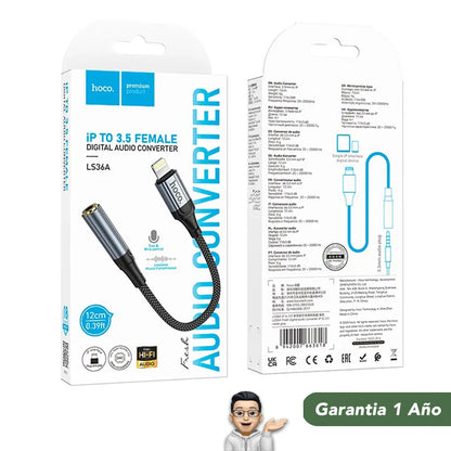 HOCO LS36A Adaptador para iPhone a Audio Jack 3.5