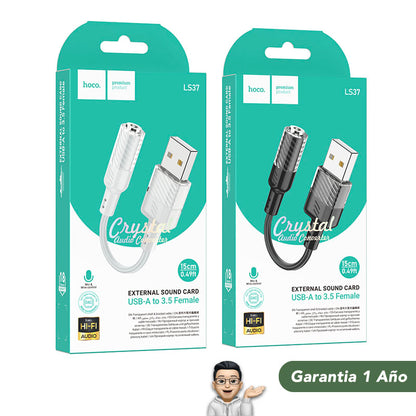 HOCO LS37  Adaptador Jack 3.5 mm a USB