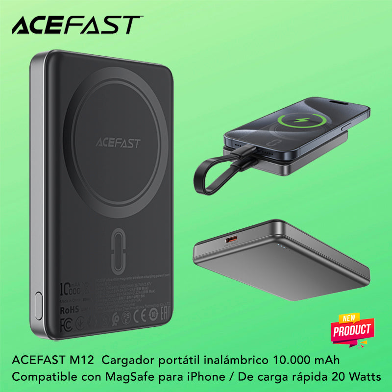 ACEFAST M12 de 10000 Carga rápida Magsafe Ultrafino
