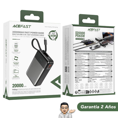 ACEFAST M21 de 20000 mAh Carga Rápida 65W