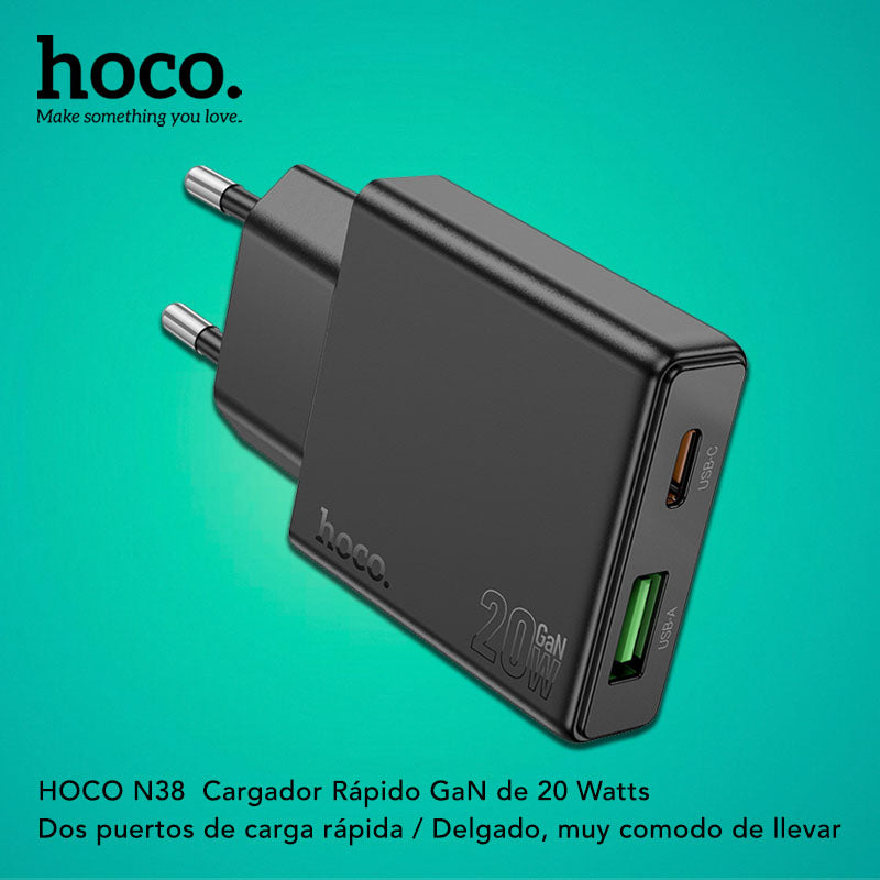 HOCO N38 Cargador Rápido a 20 Watts