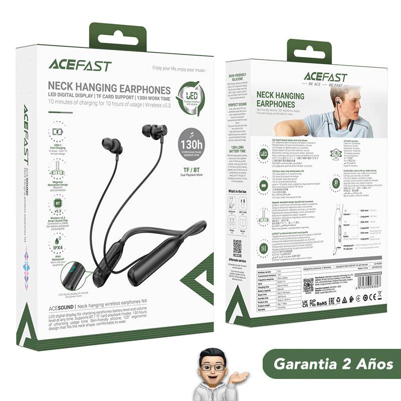 ACEFAST N4 Audífonos Bluetooth Tipo Collar