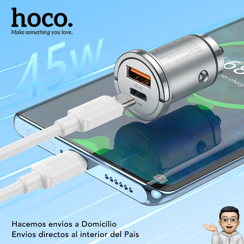 HOCO NZ10 Cargador de Auto Completo Súper Rápido