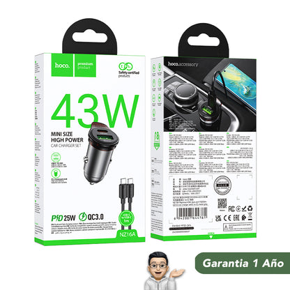 HOCO NZ16A Cargador de Auto completo Súper Rapido