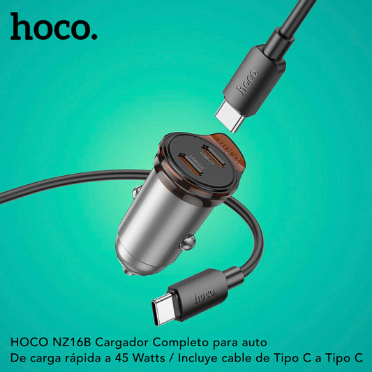 HOCO NZ16B Cargador de Auto completo Súper Rapido