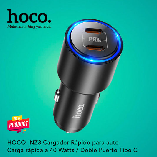 HOCO NZ3 Cargador de Auto Súper Rapido