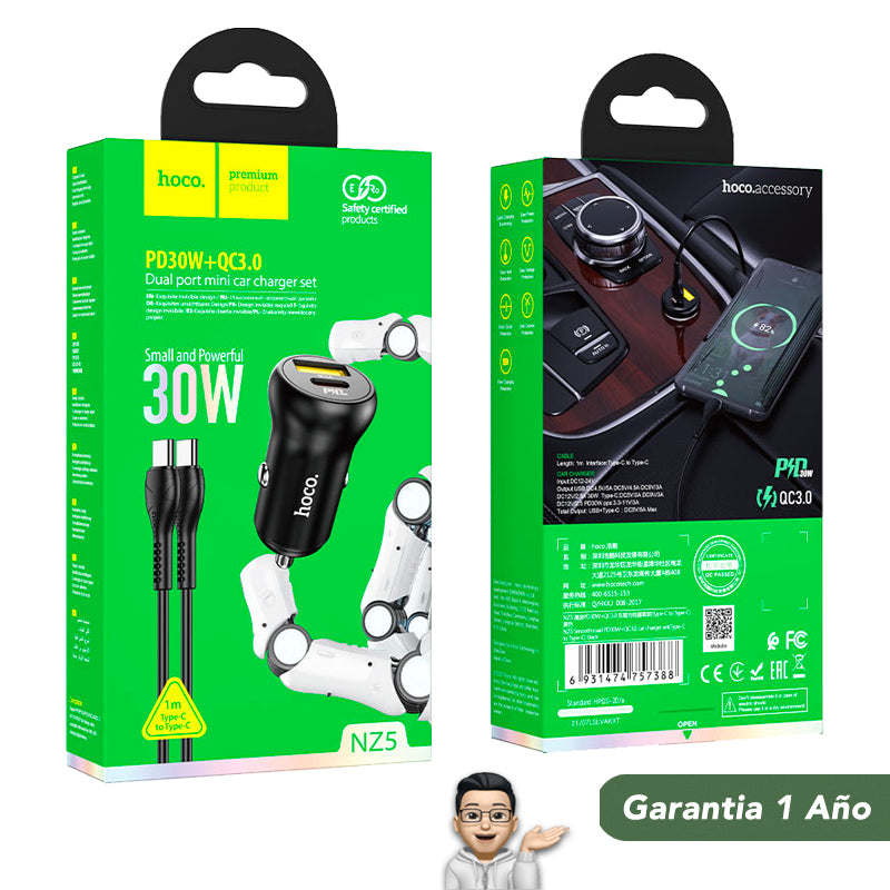 HOCO NZ5 Cargador de Auto completo Súper Rapido