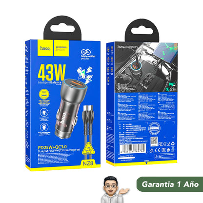 HOCO NZ8 Cargador de Auto completo Súper Rapido