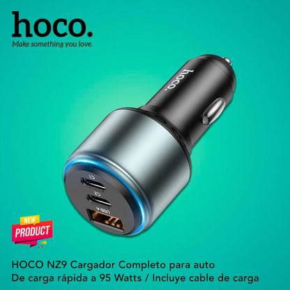 HOCO NZ9 Cargador de Auto Súper Rápido / 95 Watts