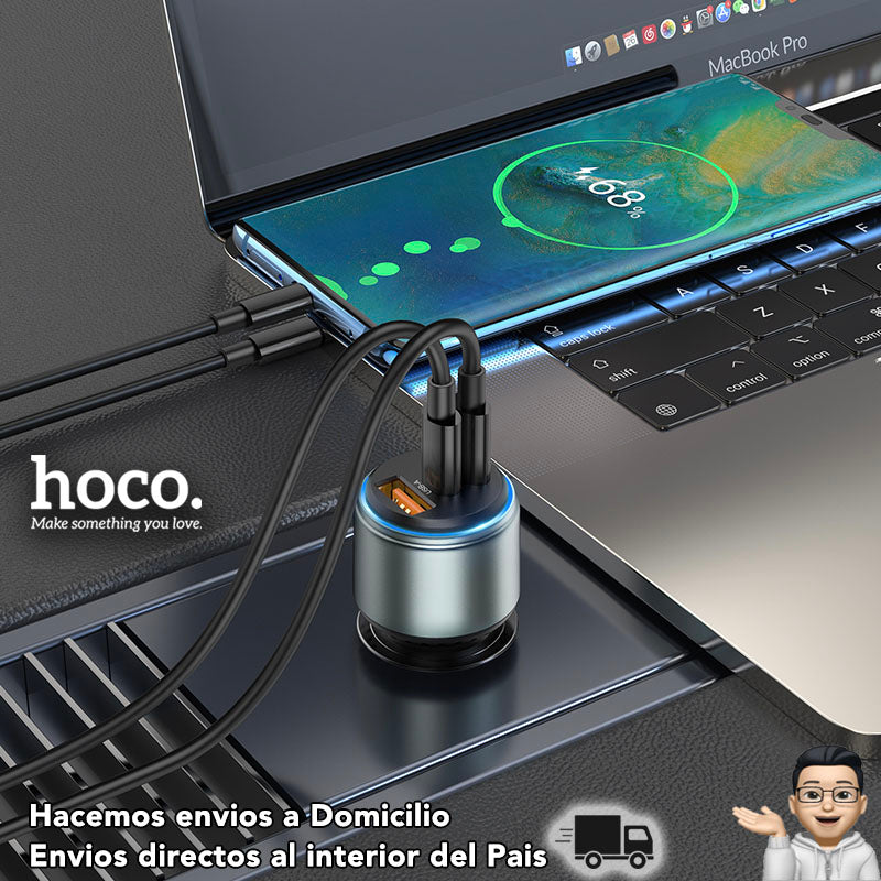 HOCO NZ9 Cargador de Auto Súper Rápido / 95 Watts