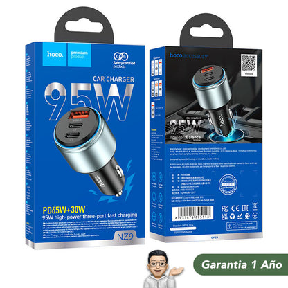 HOCO NZ9 Cargador de Auto Súper Rápido / 95 Watts