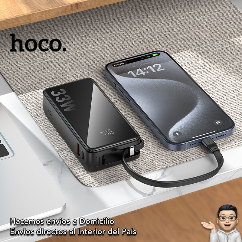 HOCO Q27A de 10000 mAh Carga Rápida con Cable