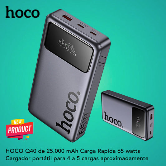 HOCO Q40 de 25000 mAh Carga Rápida 65W