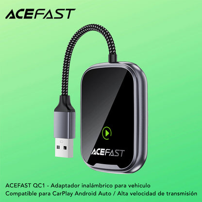 ACEFAST QC1 Adaptador inalámbrico CarPlay - Android Auto