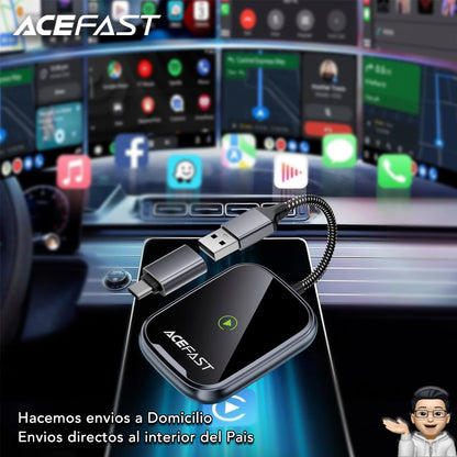 ACEFAST QC1 Adaptador inalámbrico CarPlay - Android Auto