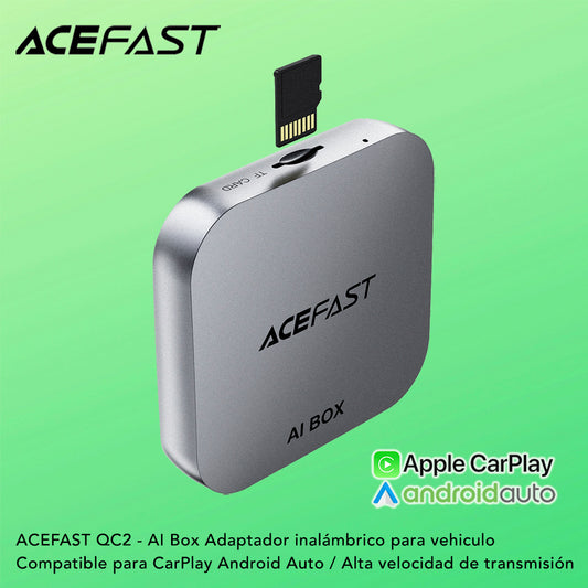 ACEFAST QC2 Adaptador inalámbrico Box CarPlay - Android Auto