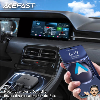 ACEFAST QC2 Adaptador inalámbrico Box CarPlay - Android Auto