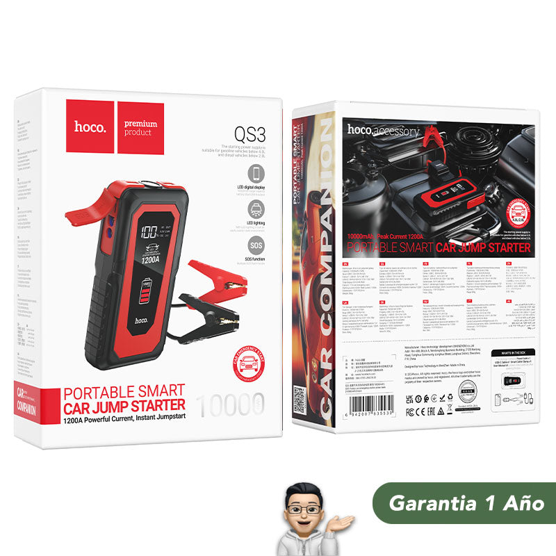 HOCO QS3  Arrancador de batería de 10.000 mAh