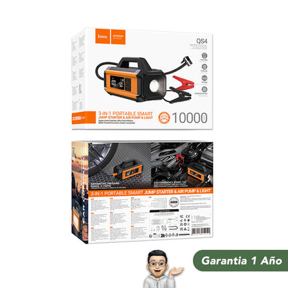 HOCO QS4 Inflador y Arrancador de batería de 10.000 mAh