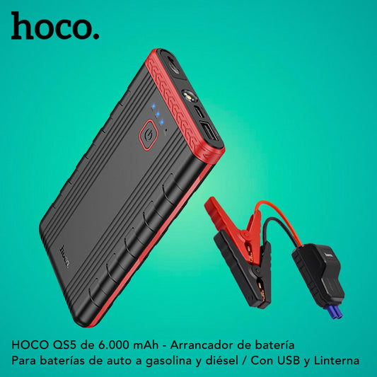 HOCO QS5  Arrancador de batería de 6.000 mAh