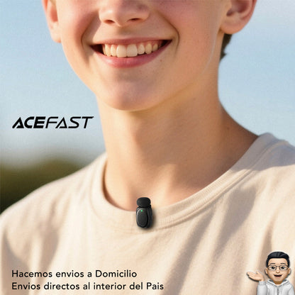 ACEFAST R2 Micrófono Dual de doble receptor de solapa