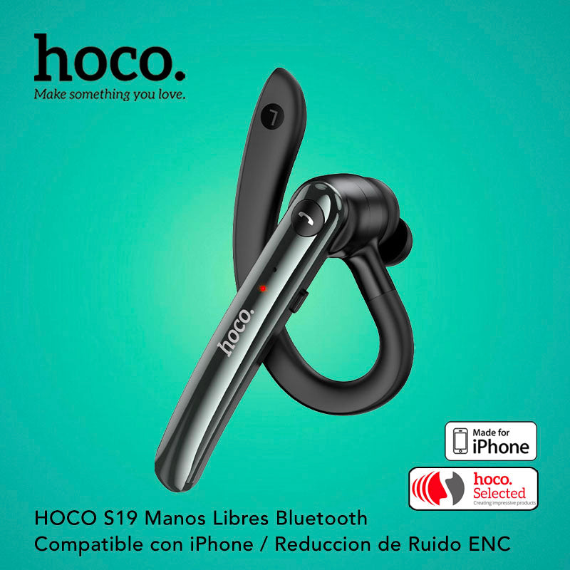 HOCO S19 Manos Libres Bluetooth con Reducción de Ruido