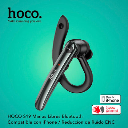 HOCO S19 Manos Libres Bluetooth con Reducción de Ruido