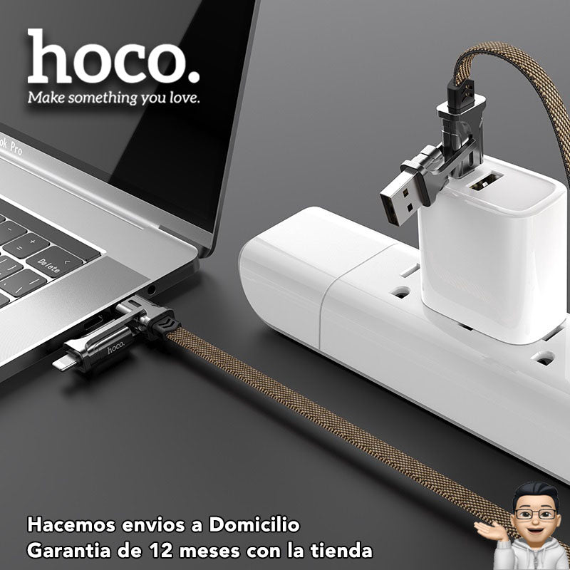 HOCO S22 4en1 Cable Tipo C a Tipo C / 60 Watts / 1.2 metros