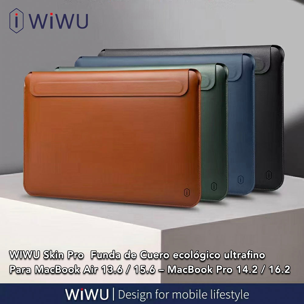 WIWU Skin Pro  Funda de cuero ecológico para MacBook