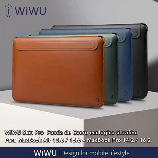 WIWU Skin Pro  Funda de cuero ecológico para MacBook