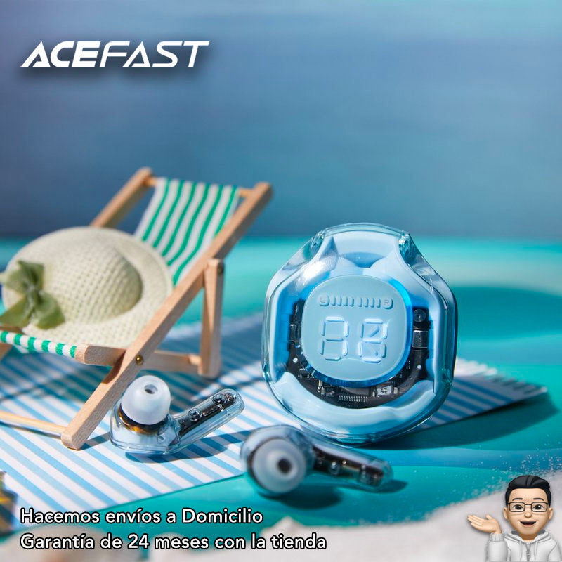 ACEFAST T8 Crystal Audífonos TWS Negro