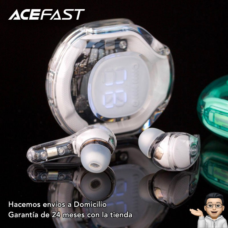 ACEFAST T8 Crystal Audífonos TWS Negro