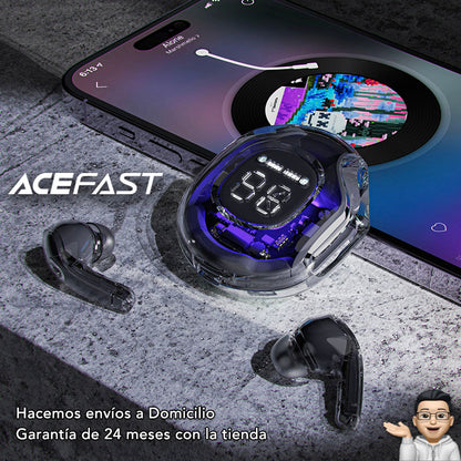 ACEFAST T8 Crystal Audífonos TWS Negro