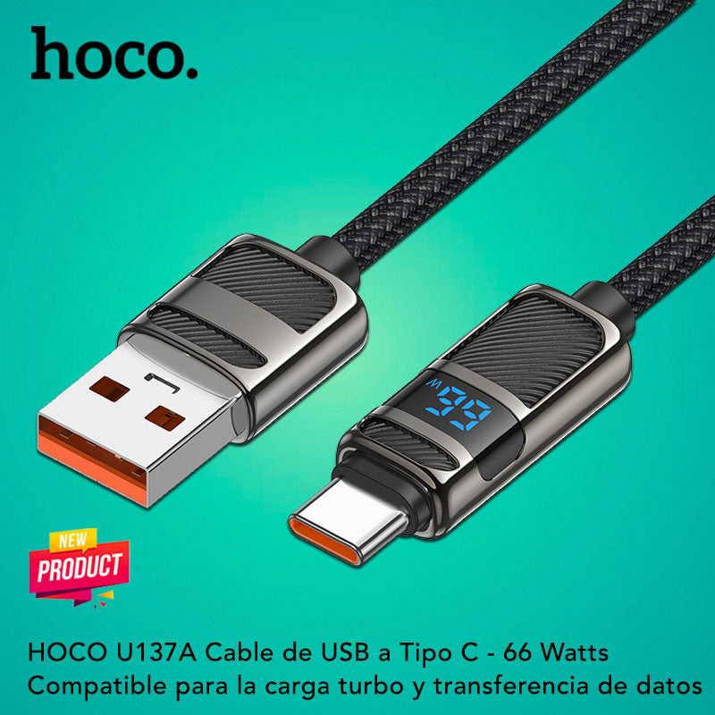 HOCO U137-A  Cable USB a Tipo C / 100 Watts / 1 metro