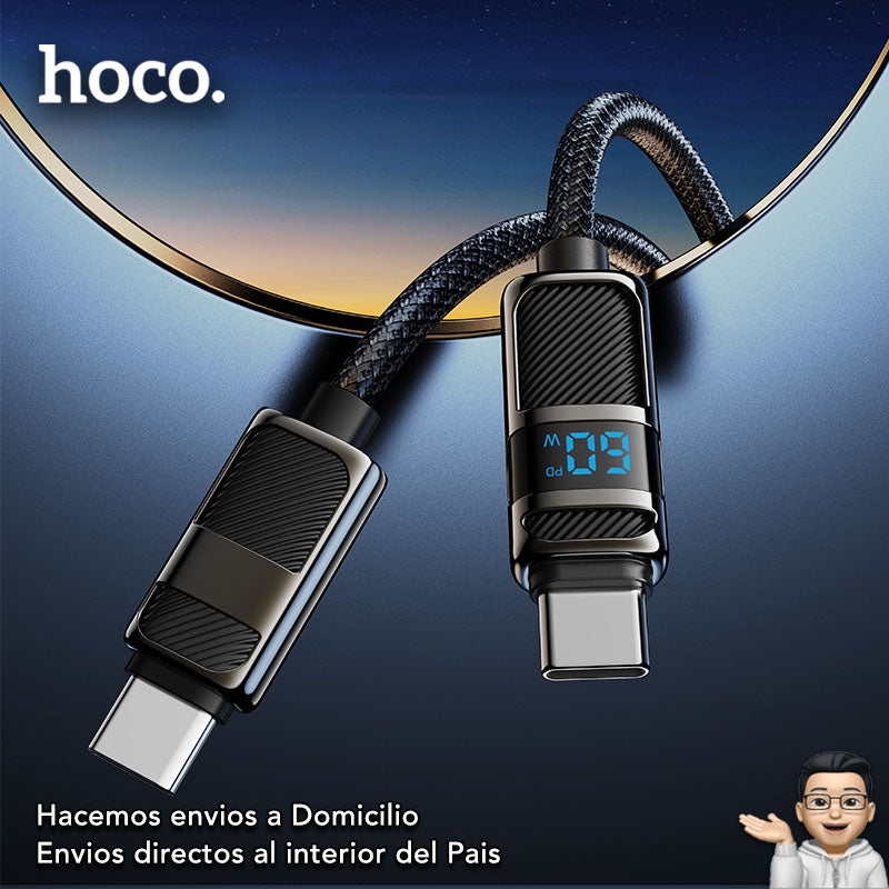 HOCO U137-B  Cable Tipo C a Tipo C / 60 Watts / 1.2 metros