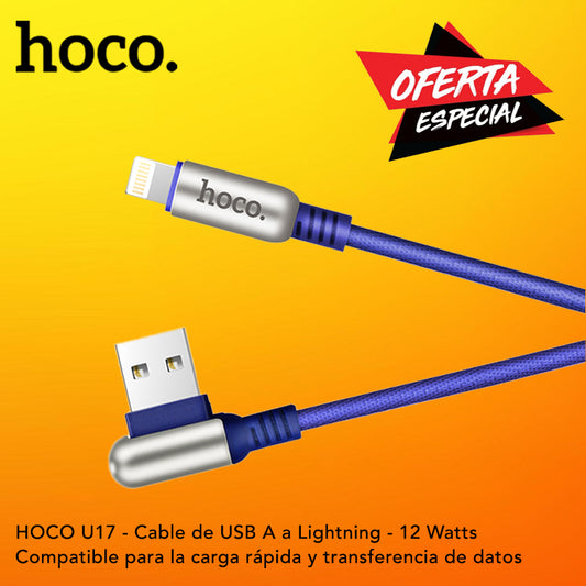 HOCO U17 Cable USB A para iPhone / 12 Watts / 1.2 y 2 Metros